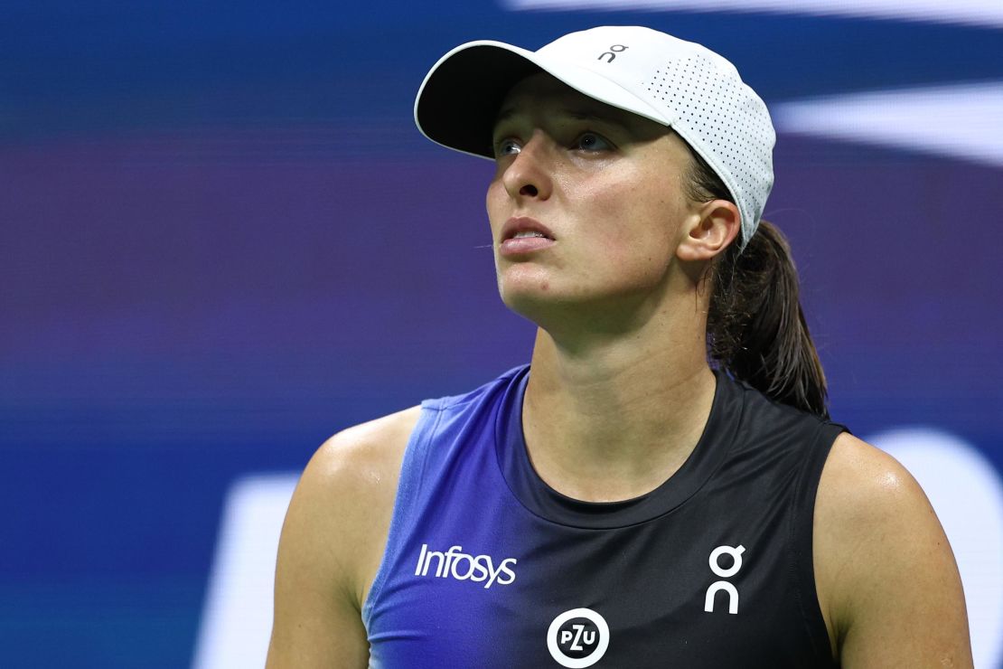Iga Świątek, the reigning champion, was shocked by Jelena Ostapenko at the US Open, according to CNN.
