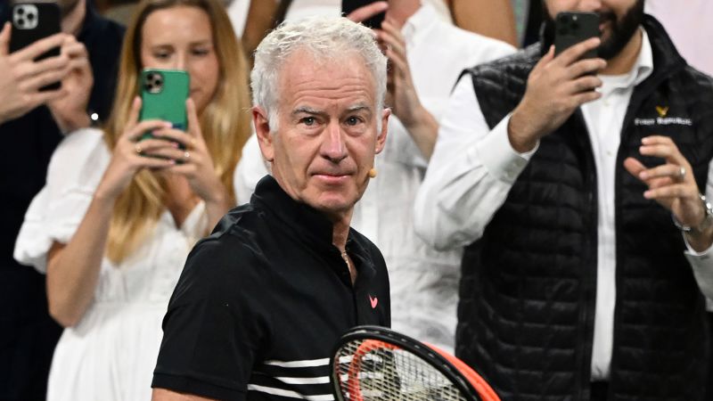 John McEnroe, a tennis analyst for ESPN, will be absent from part of the US Open due to testing positive for Covid-19.