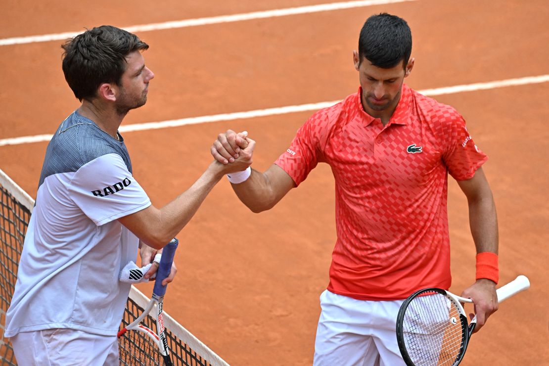 Djokovic was unhappy with Norrie throughout the match.