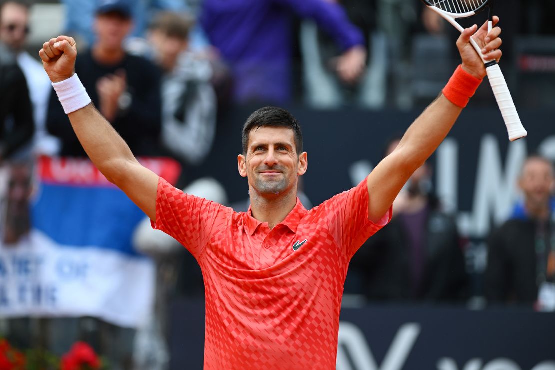 Novak Djokovic was displeased when Cameron Norrie struck the back of his leg with a smash during a heated match at the Italian Open.