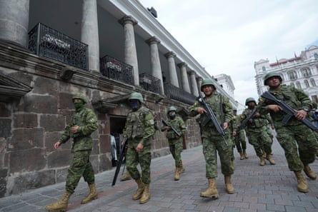 A group of armed individuals attacks a TV station in Ecuador during a declaration of ‘internal armed conflict’.