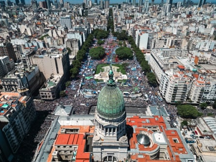 Argentine citizens organize a country-wide protest against Javier Milei’s extreme right-wing policies.