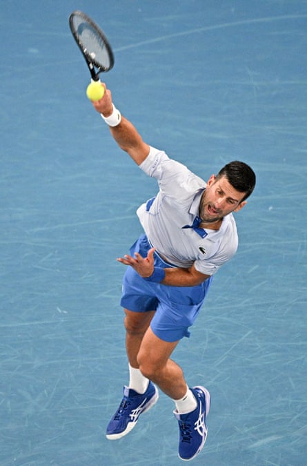 Djokovic matches Federer’s record with comfortable victory against Mannarino at Australian Open.