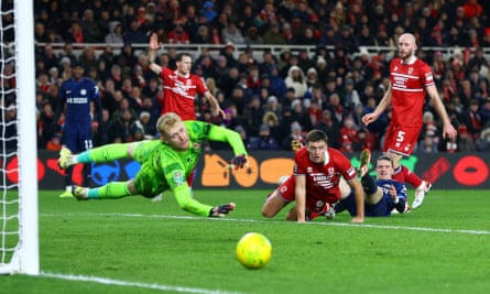 Hayden Hackney’s goal secures Middlesbrough’s advantage over Chelsea in the Carabao Cup.