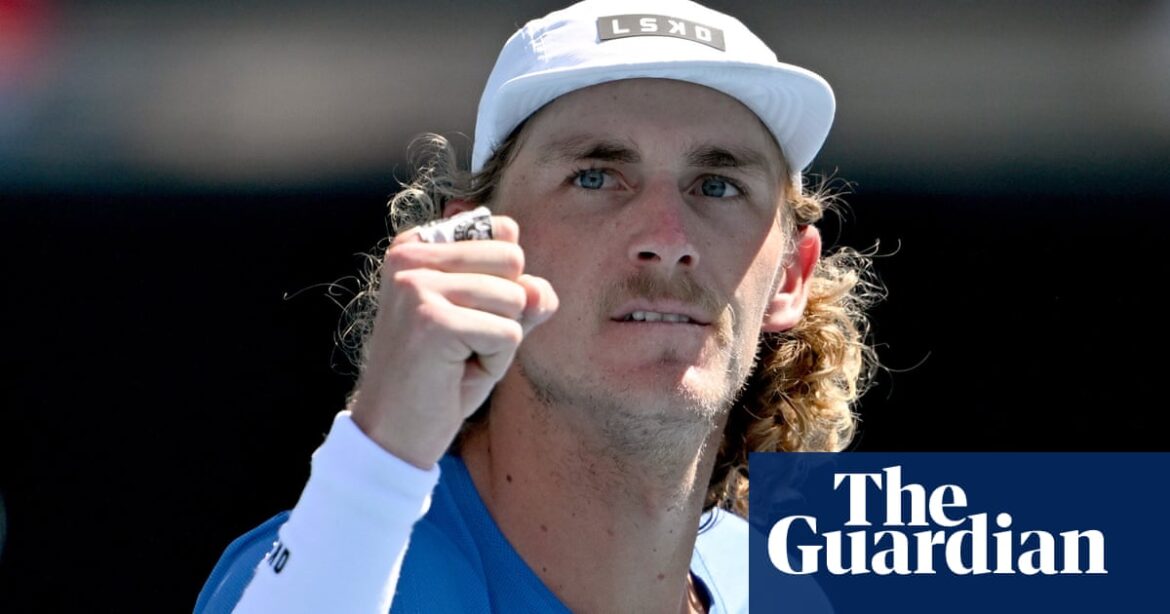 Max Purcell, aided by the support of his home crowd, was able to secure a spot in the second round of the Australian Open after a tense finish.