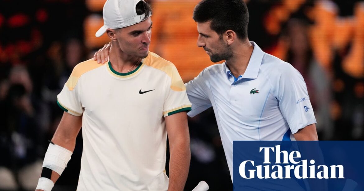 Novak Djokovic commended Dino Prizmic, calling their first-round match at the Australian Open “amazing”.