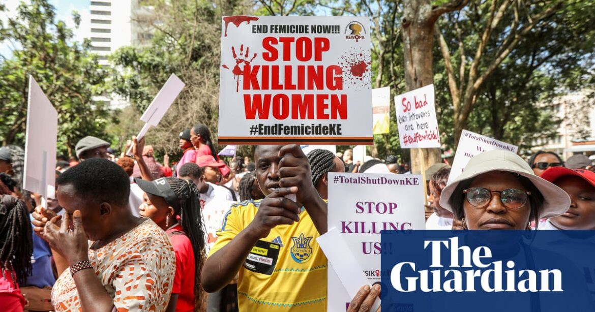 Numerous individuals participate in a demonstration against the prevalence of femicide in Kenya following a surge in the number of murders.