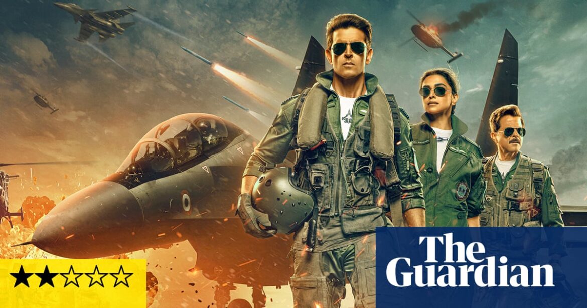 Review of the movie “Fighter” – India’s Top Gun lacking in excitement due to excessive patriotic messaging.