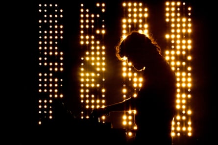 Gaspard Augé of Justice at Coachella in 2017.