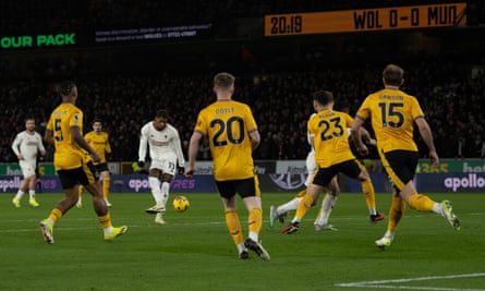 Manchester United’s victory against Wolves in a thrilling seven-goal match was secured by Mainoo’s strike.