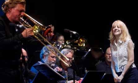 Maria Schneider and the Norwegian band Ensemble Denada perform at the Jazzaldia jazz festival, San Sebastián, in 2019.