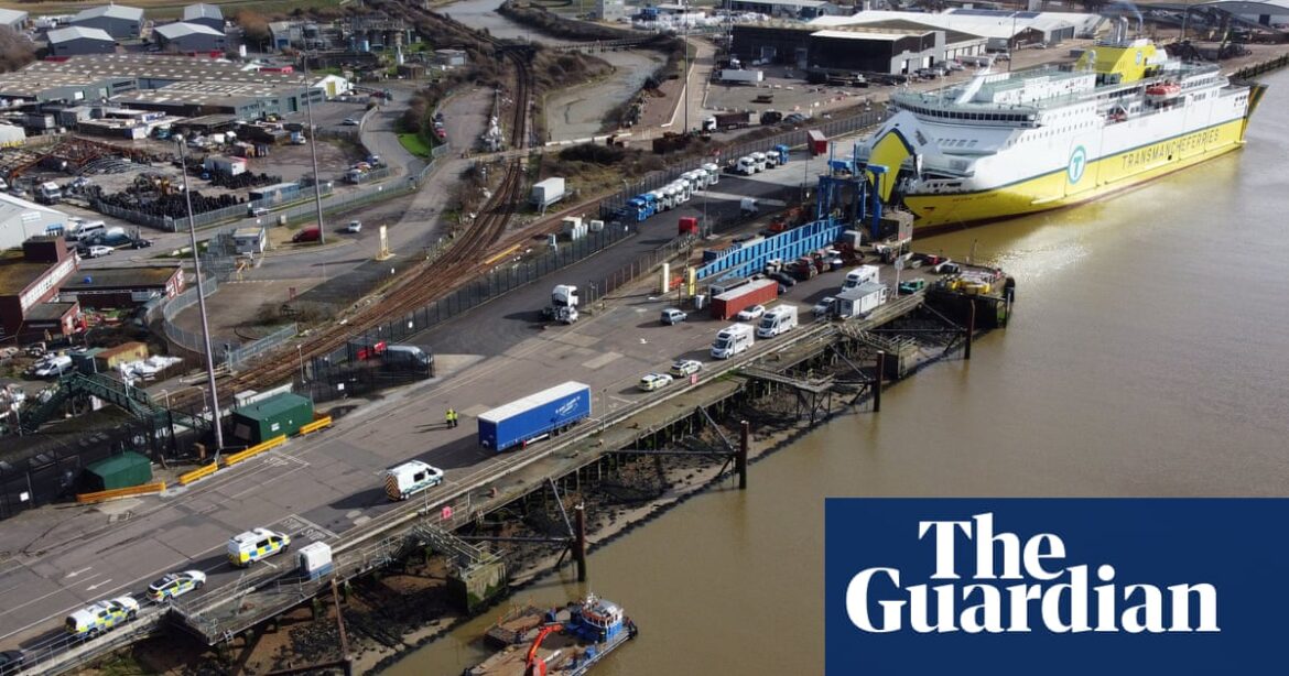 One individual arrested following discovery of six individuals in a truck at a port in East Sussex.