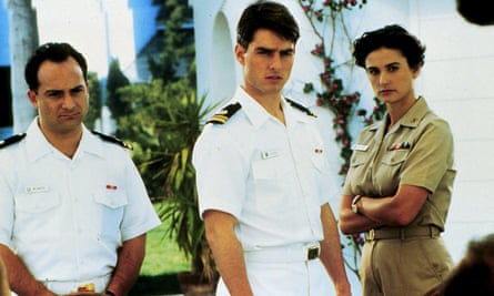 Kevin Pollak, Tom Cruise and Demi Moore in A Few Good Men.