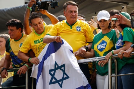 Tens of thousands of people gathered at a rally in support of Brazil’s ex-president, Jair Bolsonaro.