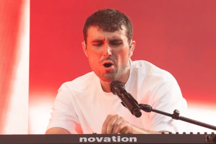 Fred Again performing at Glastonbury 2023 – the British producer is a four-time Grammy nominee this year.