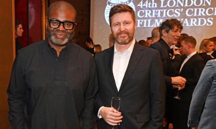 Misan Harriman and Andrew Haigh at the London Critics’ Circle film awards.