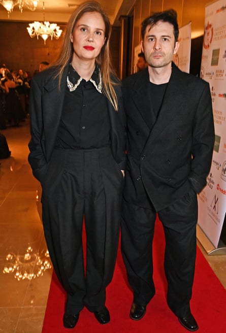 Justine Triet and Arthur Harari at the awards.