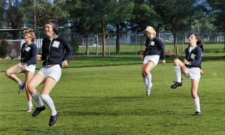 The England women’s team training in Mexico City in August 1971.