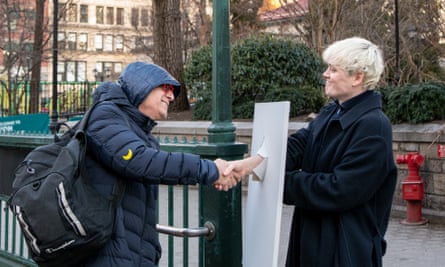 ‘I found what I didn’t know I was looking for’ … Butler shakes one of many hands.