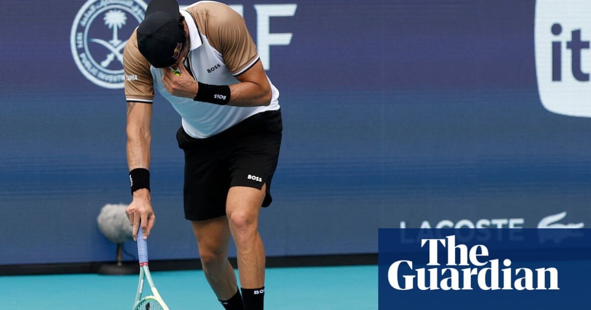 Berrettini nearly succumbs on the court as Murray stages a comeback to claim victory at the Miami Open – footage