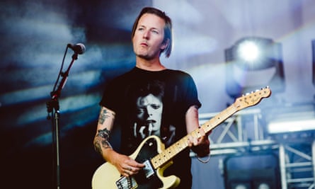 Wayne Murray performs with Manic Street Preachers during the 2017 Mad Cool festival in Madrid.