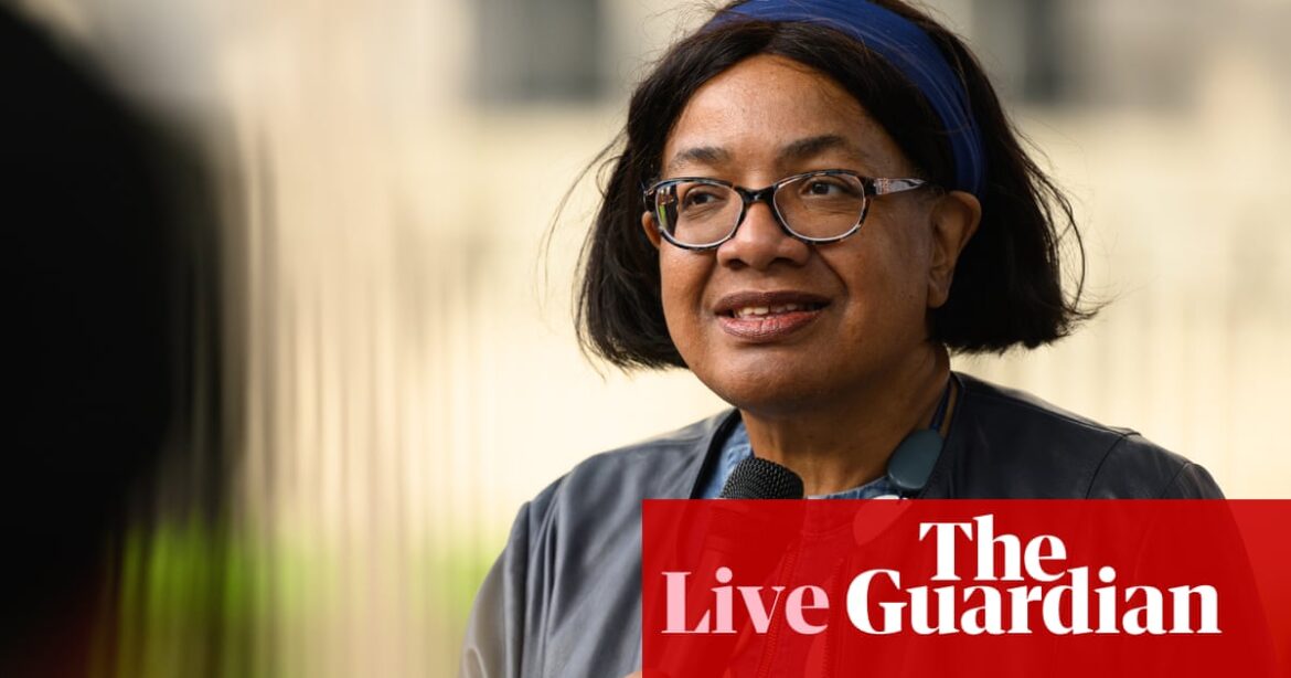 I

Diane Abbott finds it alarming to hear the remarks made by Conservative Party donor Frank Hester about her – live updates on politics in the UK.