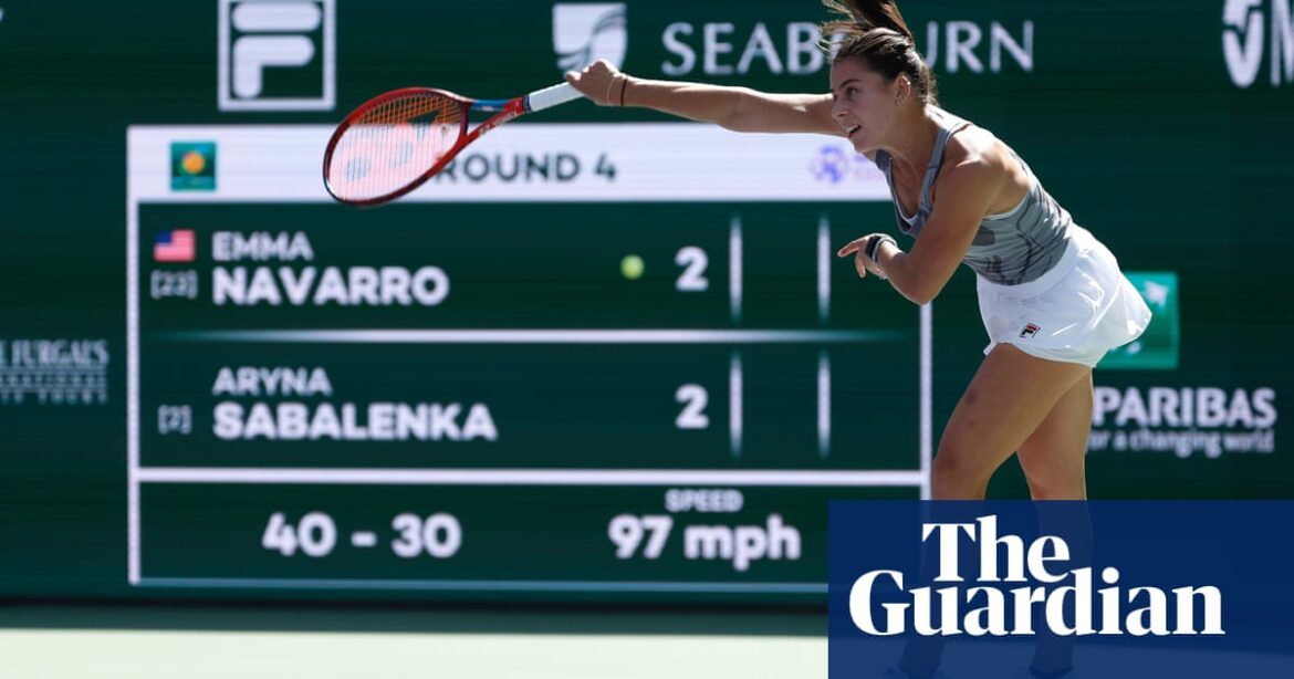 Navarro plays a stunning rally against Sabalenka to secure a point in a video that amazes viewers.