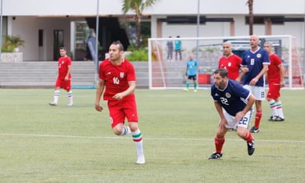 Scotland over-50s take on Iran in the Masters tournament.