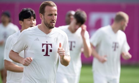 Harry Kane in Bayern Munich training