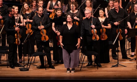 Cassandra Miller with the BBC Philharmonic at the Aldeburgh festival 2023 after the premiere of ‘La Donna’