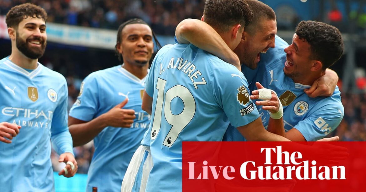 Man City 5-1 Luton, Stockport and Wrexham promoted to League One: football – live