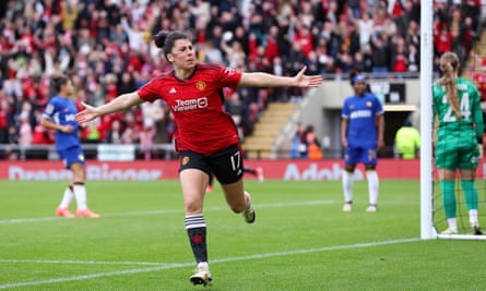 Manchester United stun Chelsea to set up Women’s FA Cup final with Spurs