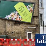 Wonky Waitrose billboard fenced off by London council as stunt backfires
