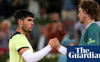 Alcaraz’s dream of third consecutive Madrid Open ends with loss – video