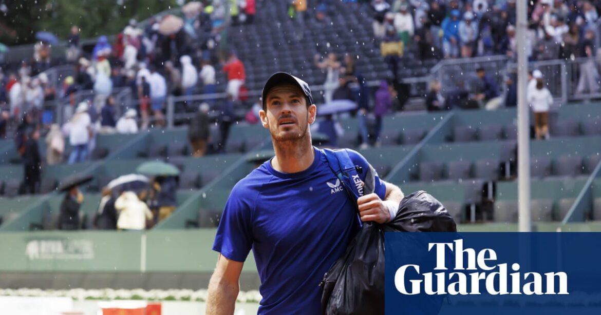 Andy Murray on brink of defeat when storm stops play in Geneva Open