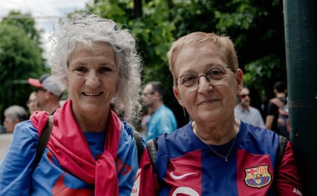 Barcelona fans Pilar and Montse.