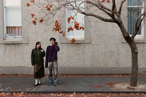 The band HTRK pictured in Temperance Hall. Jonnine Standish and Nigel Yang