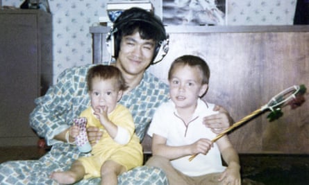 Bruce Lee with Shannon and Brandon