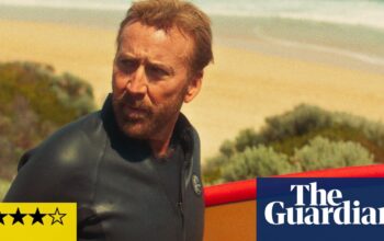 The Surfer review – beach bum Nic Cage surfs a high tide of toxic masculinity