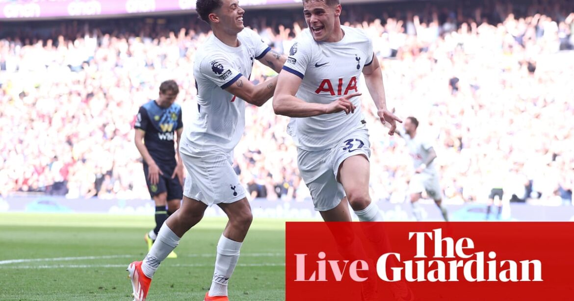 Tottenham relegate Burnley, West Ham leave Luton on brink: Premier League – live