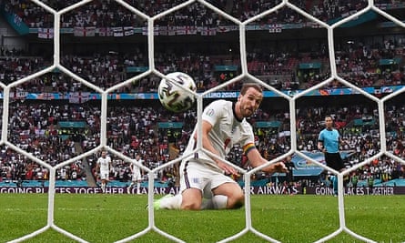 England’s Harry Kane scores their second goal against Germany at Euro 2021