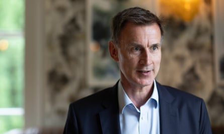 Jeremy Hunt during an interview.