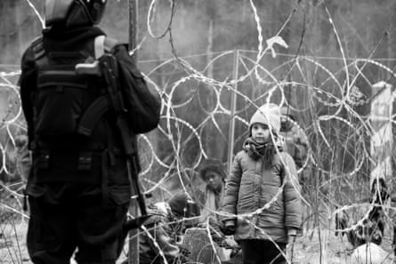 A scene from Green Border by Agnieszka Holland.