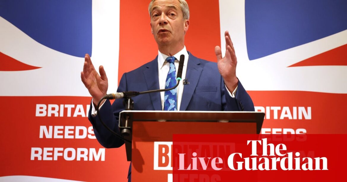 Nigel Farage to stand in Clacton at general election after taking over as leader of Reform party – UK politics live