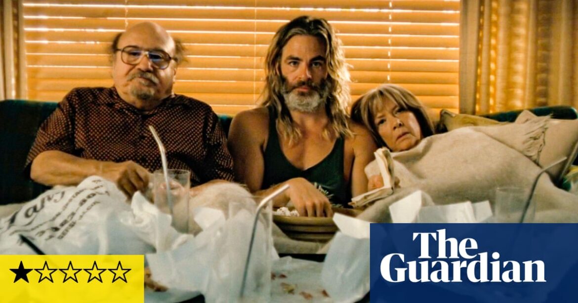 Poolman review – Chris Pine makes splash of totally wrong kind in shambolic stoner comedy