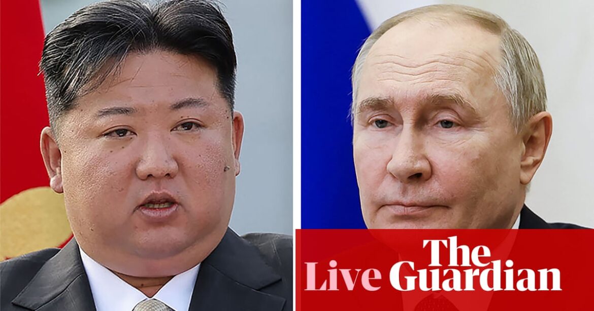 Putin praises North Korea’s ‘firm support’ for war ahead of Pyongyang visit – as it happened