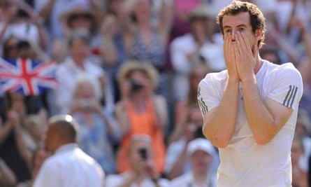 Andy Murray after winning the men’s singles final at Wimbledon in 2013