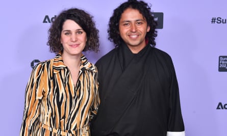 Dorottya Zurbó and Arun Bhattarai at Sundance this year.