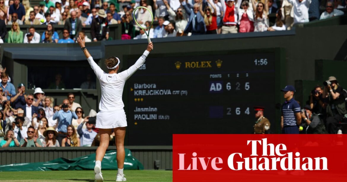Barbora Krejcikova beats Jasmine Paolini to claim Wimbledon title – as it happened