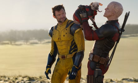 Hugh Jackman as Wolverine/Logan, Dogpool, and Ryan Reynolds as Deadpool/Wade Wilson